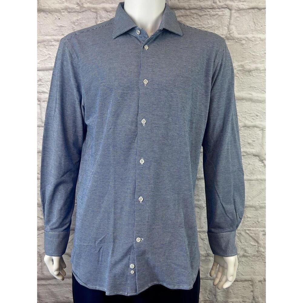 Maurizio Baldassari Brera Textured Micro‑Stripe Shirt – XL